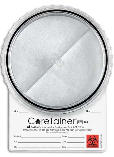 CoreTainer® Stereotactic Core Biopsy Image and Transport System with A/B Divider for Basket Collection 303